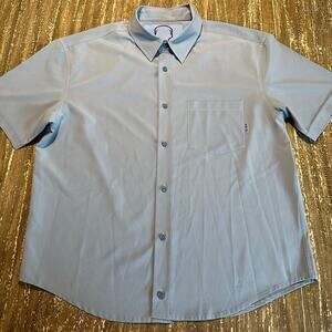 The Drive Clothing Lightweight Short Sleeve Button Up Collar Shirt Men’s Size XL